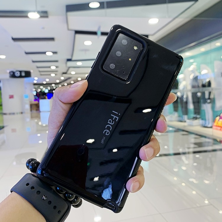 iface适用三星Note20Ultra手机壳加厚防摔保护套硅胶镜面PC二合一壳日韩风高级感外壳全包加宽壳小清新男女壳