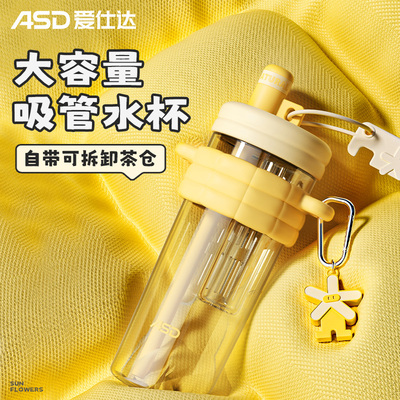 爱仕达大容量吸管水杯2025新款女