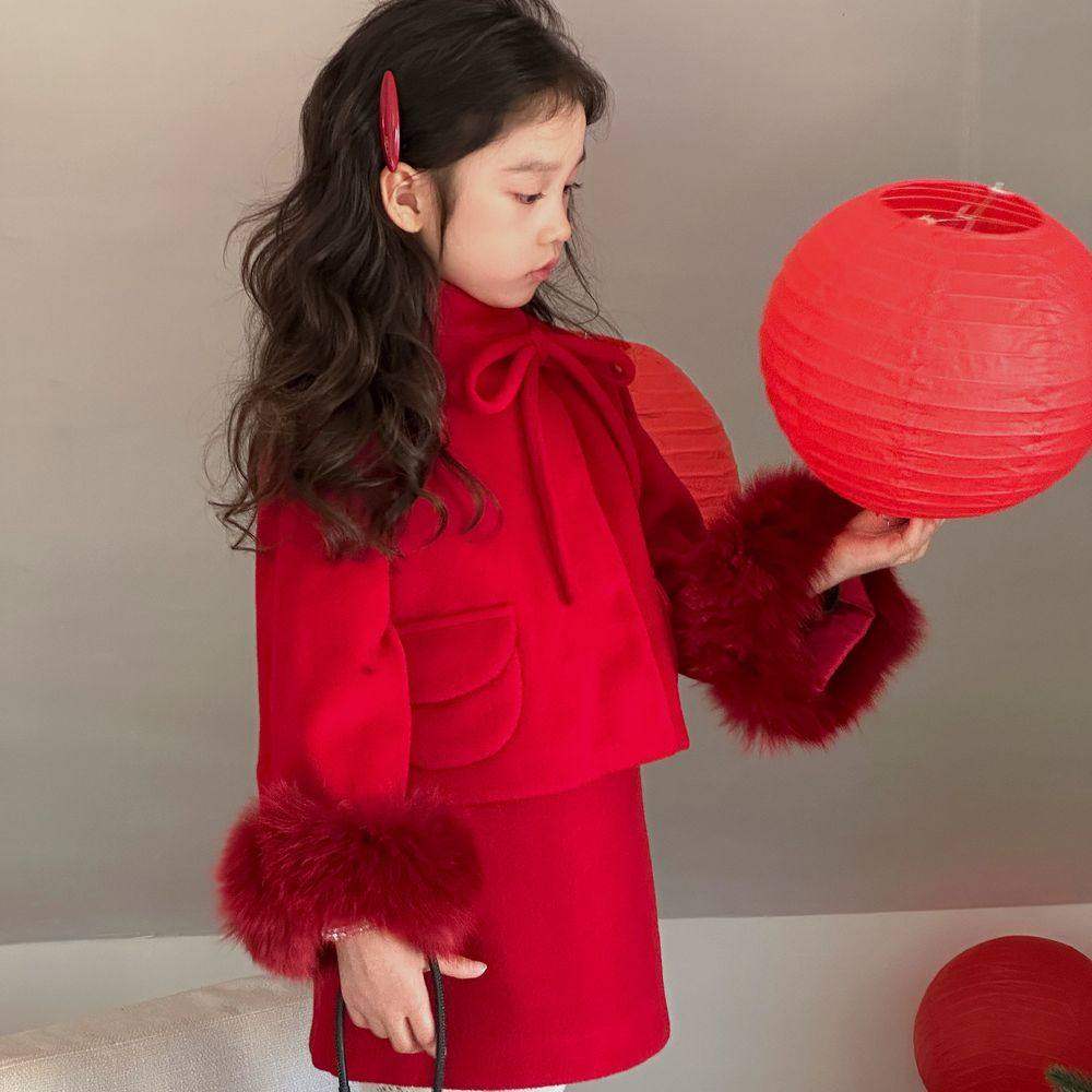 女宝过年红色套装2026秋冬新款儿童洋气小香风毛呢外套背心裙拜年,童装/婴儿装/亲子装,套装,淘宝优惠券,粉丝福利购,淘宝优惠卷