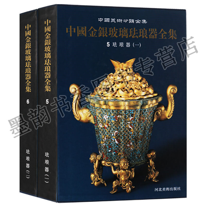 中国珐琅器全集两册珐琅图典佛郎法蓝又称景泰蓝工艺美术品艺术文化珐琅器的知识研究的书收藏鉴定图册图集图鉴书籍