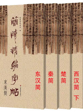 历代简牍名迹选精编字帖合集 全套5册东西汉先秦楚国简篆文隶书古代简牍碑帖字帖全集简牍名迹选精编合集字帖书法篆刻书籍