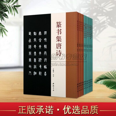 中国书法集字唐诗系列全套10册古代名家书法行隶草书小篆魏碑法帖书法入门临摹学习字帖王铎王羲之赵孟頫米芾苏轼书法艺术书籍
