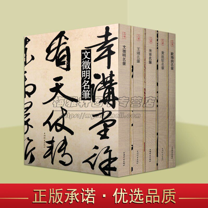 【8开】中国历代书法名家作品精选集文徵明王铎米芾黄庭坚欧阳询5册中国书法大全传世经典临摹临习碑帖法帖字帖墨迹鉴赏书籍