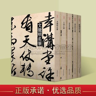 中国历代书法名家作品精选集文徵明王铎米芾黄庭坚欧阳询5册中国书法大全传世经典 临摹临习碑帖法帖字帖墨迹鉴赏书籍 8开