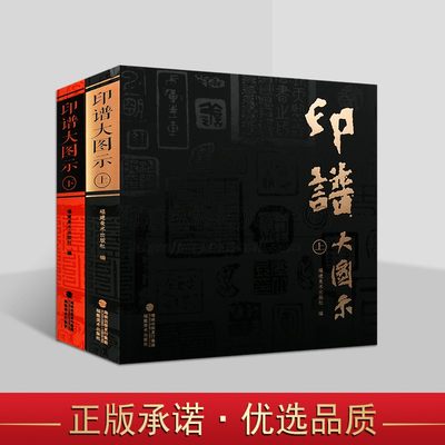 印谱大图示上下2册 篆刻印谱工具字典书6000余方古今印谱 汉官印/汉私印/道家/印章篆刻字典书籍印临摹工具参考书印谱篆刻收藏本