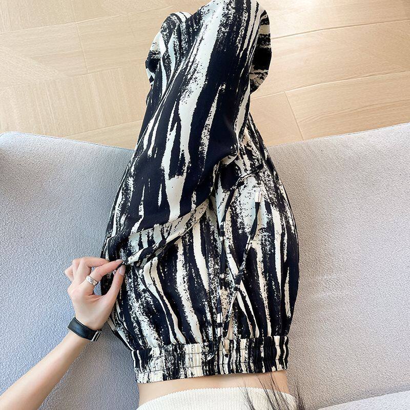 冰丝雪纺阔腿裤女2025夏季新款垂感迷彩印花直筒裤凉凉裤防蚊裤潮