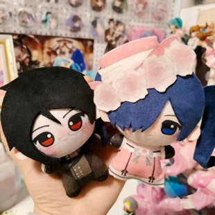 二次元黑执事同人周边夏尔棉花娃娃10cm知更鸟波酱努努印花体挂件