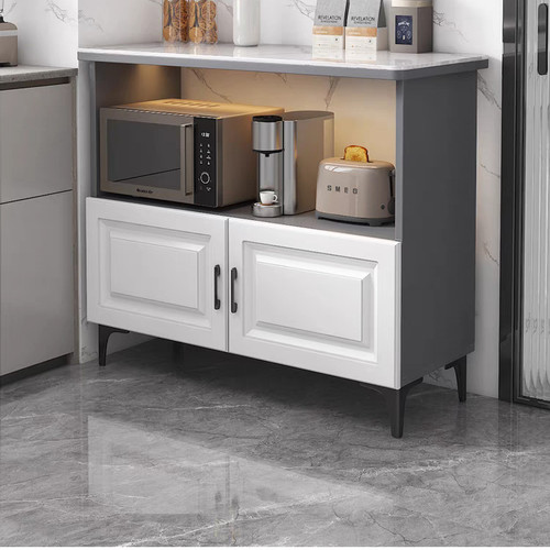 厨房岩板置物架多层微波炉收纳柜