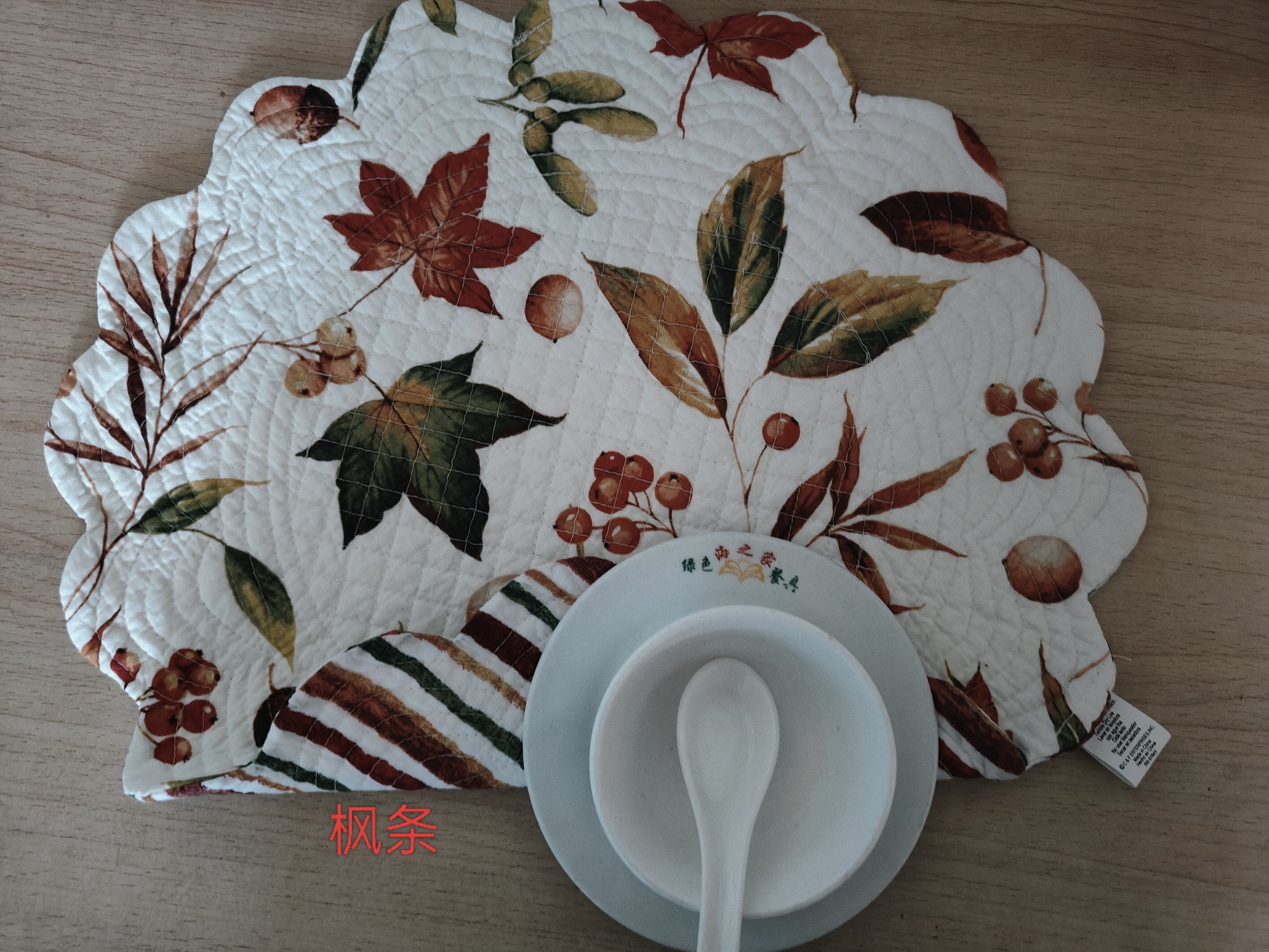 外贸尾单出口小清新纯棉ab版刺绣鼠标垫绗缝隔热垫餐垫瑕疵盘垫甩
