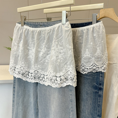 2025新款蕾丝屁帘半身裙女时尚