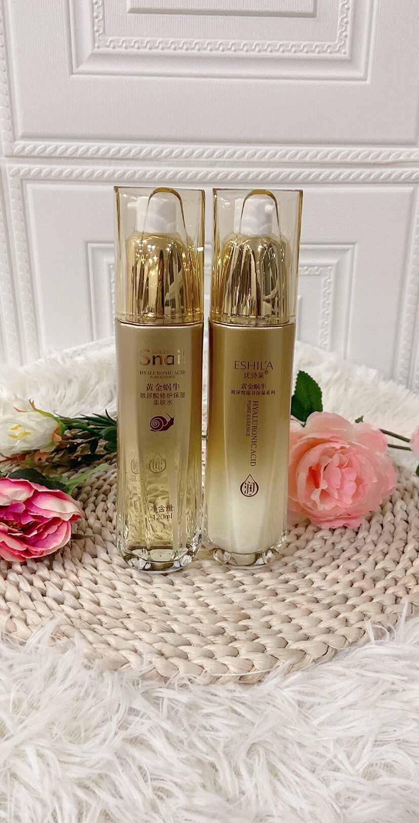 优诗莱黄金蜗牛玻尿酸润养修护保湿柔肤水乳液