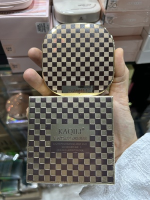 卡琪丽清透雾焦空气双层粉饼磨皮定妆上妆顺滑不卡粉遮盖瑕疵防汗