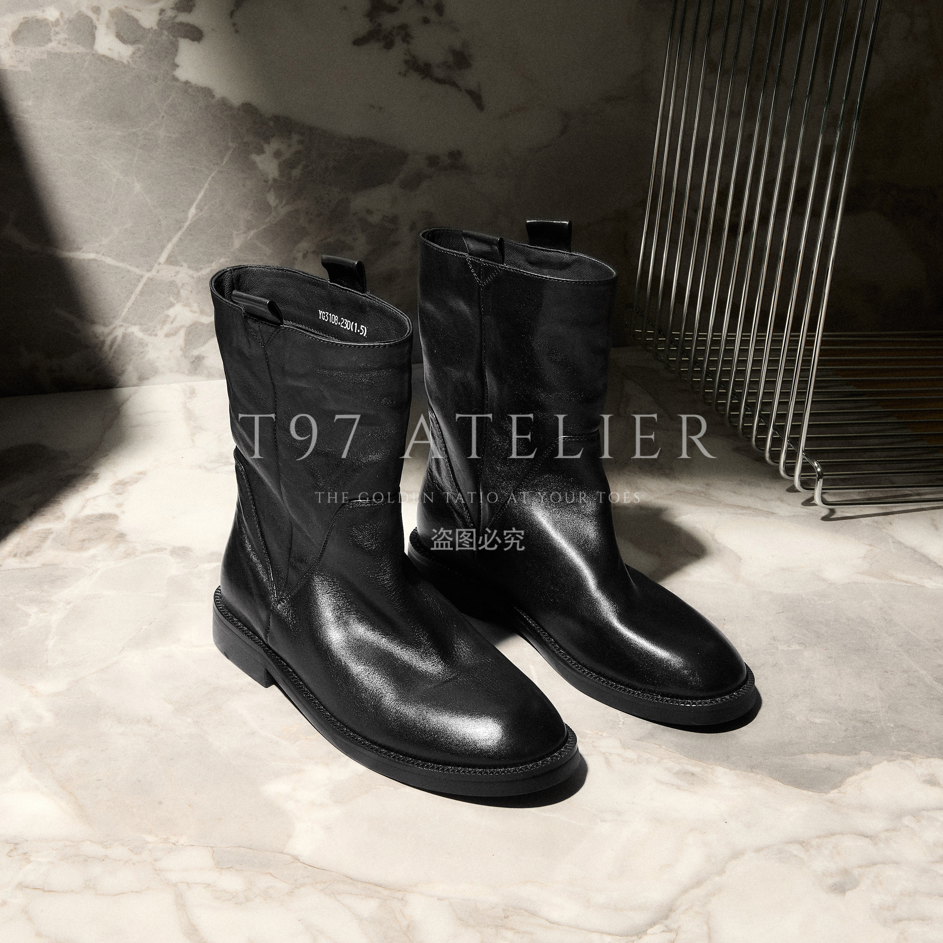 【T97 Atelier】秋冬季新款百搭英伦风时尚短靴女马丁靴G5322