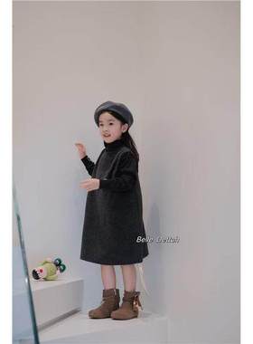 现波拉bora韩国童装女童双面羊绒背心裙冬季连衣裙时尚又休闲