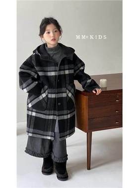 波拉韩国MM家女童波拉bora2025韩国童装冬季亲子长款羊绒马甲