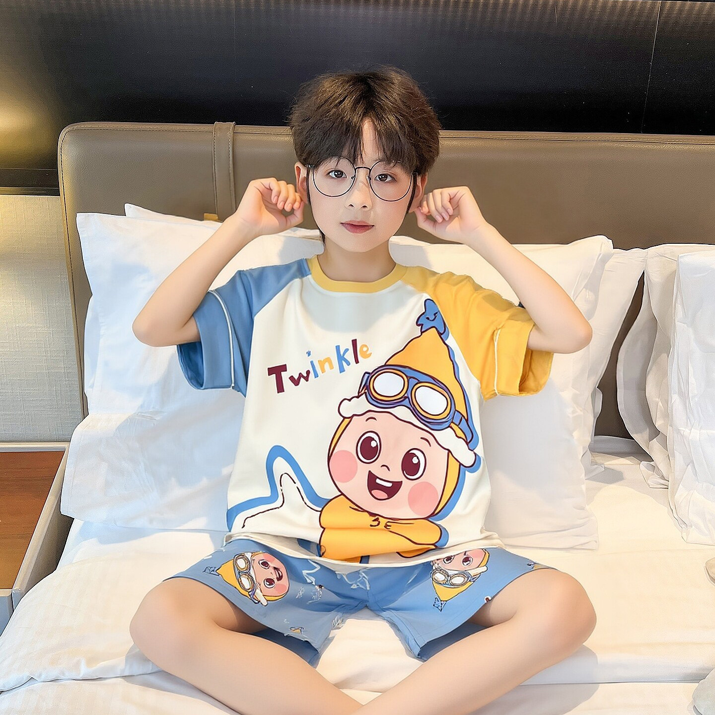 儿童睡衣男孩夏季纯棉男童家居服
