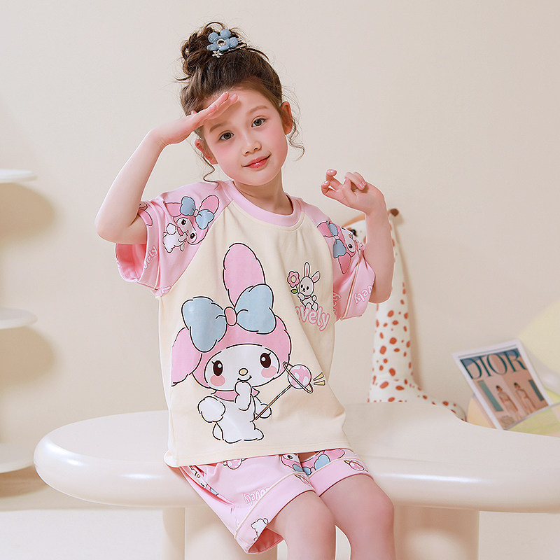 公主女童儿童睡衣a类全棉夏季女孩高端2026新款夏天纯棉网红洋气