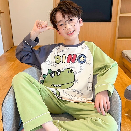 儿童睡衣男孩a类纯棉春秋季男童