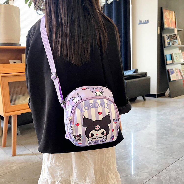 儿童胸包卡通库洛米可爱零钱包男女童斜挎包时尚百搭小女孩配饰包