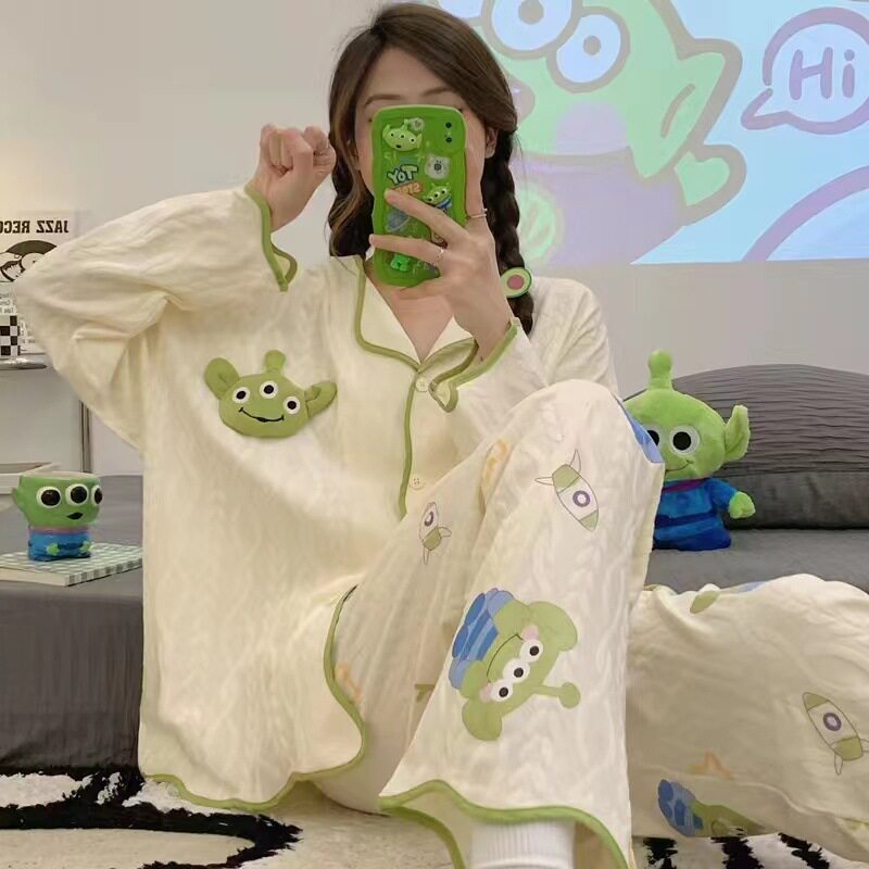 睡衣女春秋长袖韩版可爱ins小香风网红甜美学生女士家居服秋套装