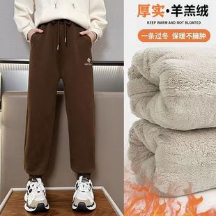女童保暖裤子秋冬加绒新款中大童休闲卫裤冬季加厚儿童运动裤外穿