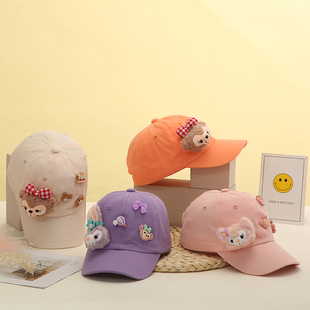 9岁女宝宝棒球帽潮 秋冬季 儿童帽子男童卡通鸭舌帽遮阳春秋时尚