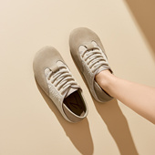 软底拼色百搭小皮鞋 戈美其商场同款 春季 女半拖2025新款 真皮勃肯鞋