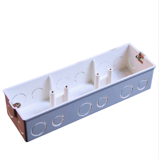 中财PVC 86型线管电线管 三线开关底盒 三联暗装暗埋底盒接线盒