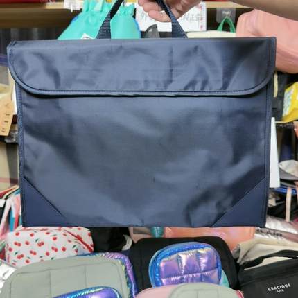 四件包邮 蓝色防水手提文件袋A4补课袋整理袋笔记本电脑ipad袋