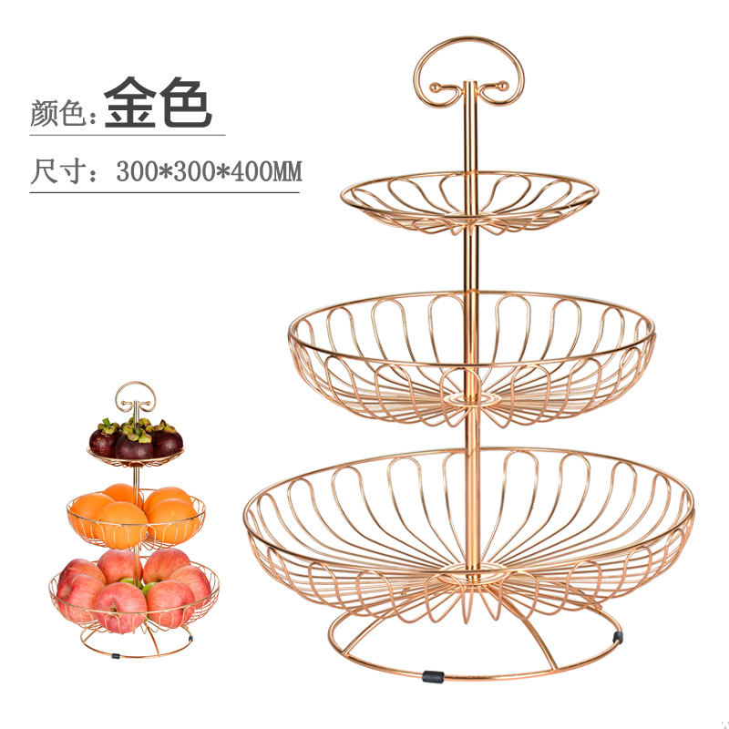 欧式金属三层水果盘蛋糕盘下午茶点心托盘自助餐展示架甜品台摆件|ruв категории посуда, посуда, фрукты бассейна/компот/корзина - от Buy2taobao.com для оказания профессиональной услуги покупки агента Taobao