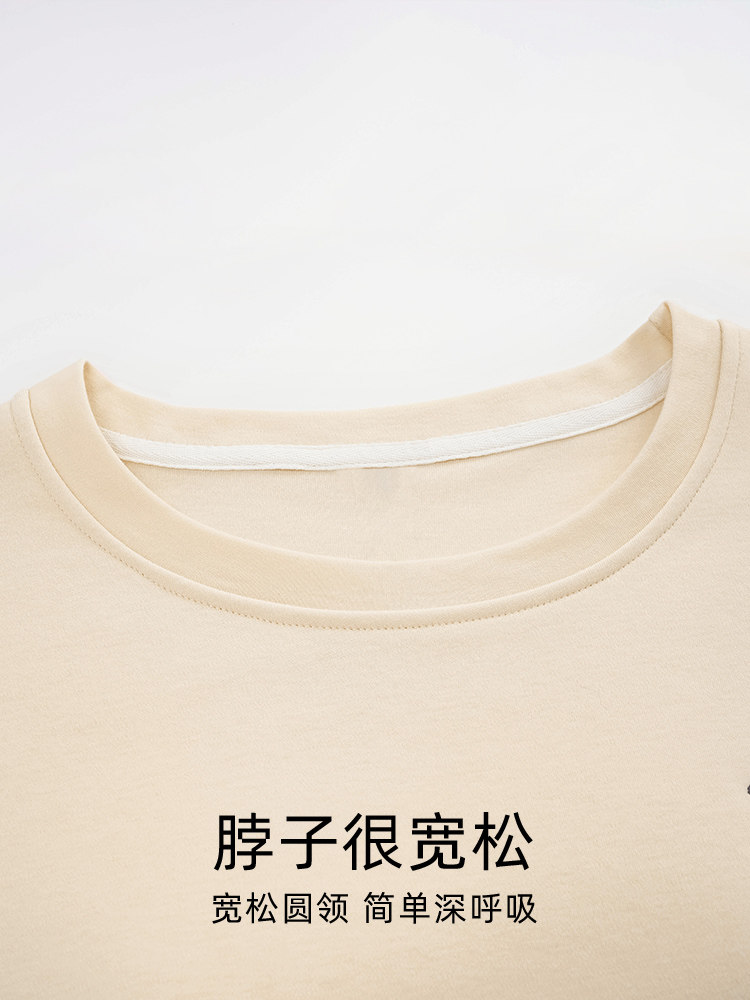 유방 패드가있는 FENTON KEAN 잠옷 여성 봄 가을 순수 코튼 긴 소매 2024 새로운 스타일 웨어러블 홈 의류 세트