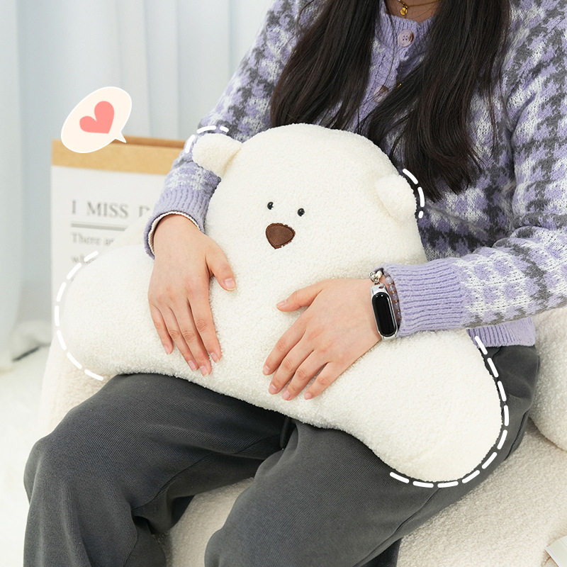 羊羔绒小熊抱枕客厅沙发柔软舒适冬季靠枕卡通可爱床头护腰靠背垫,居家布艺,抱枕被,淘宝优惠券,粉丝福利购,淘宝优惠卷