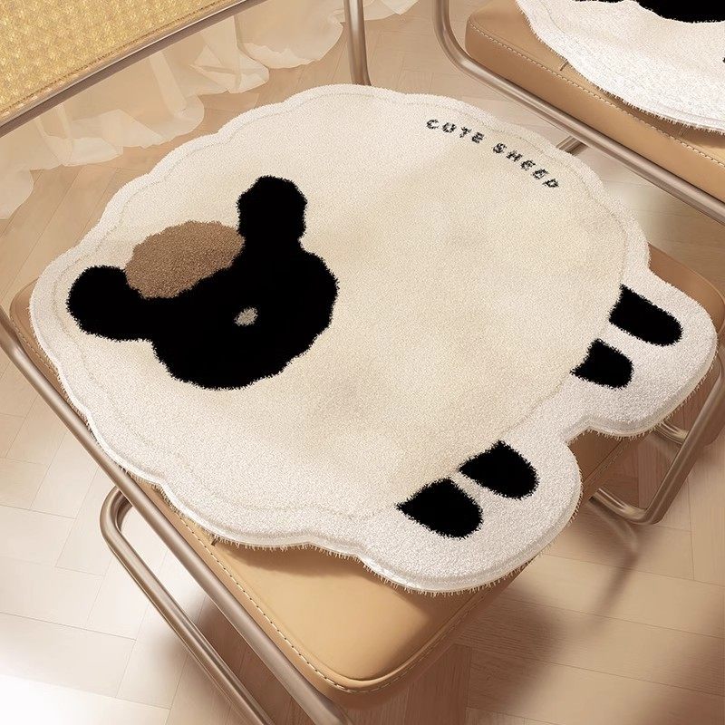 椅子毛绒坐垫 卡通小羊异形可水洗冬季隔凉耐脏仿羊绒坐垫,居家布艺,美臀垫/保健坐垫,淘宝优惠券,粉丝福利购,淘宝优惠卷