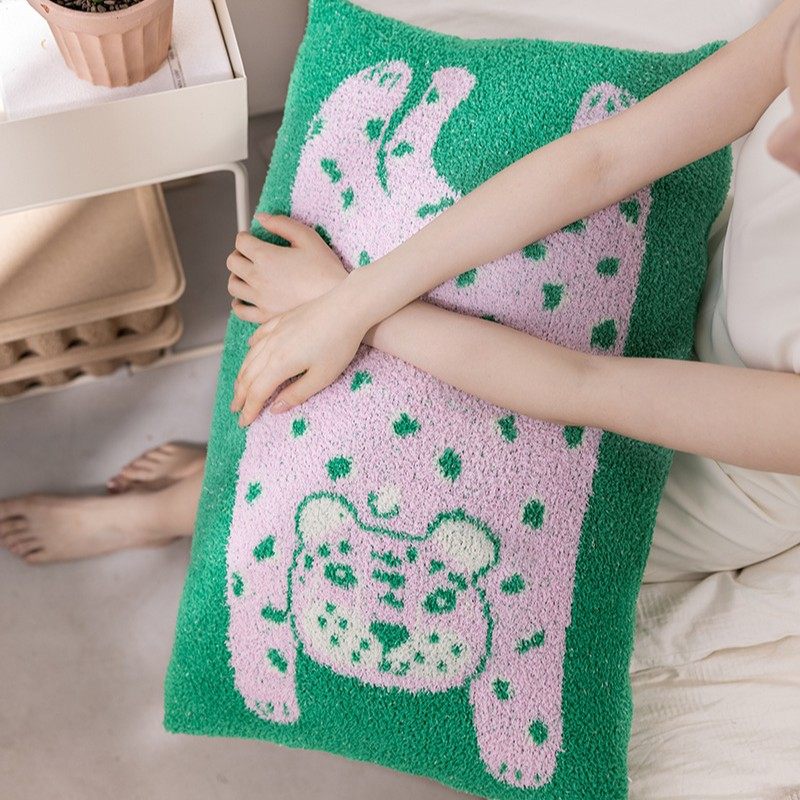 金钱豹半边绒针织大腰枕动物沙发抱枕多巴胺长方形靠枕套客厅卧室,居家布艺,抱枕被,淘宝优惠券,粉丝福利购,淘宝优惠卷