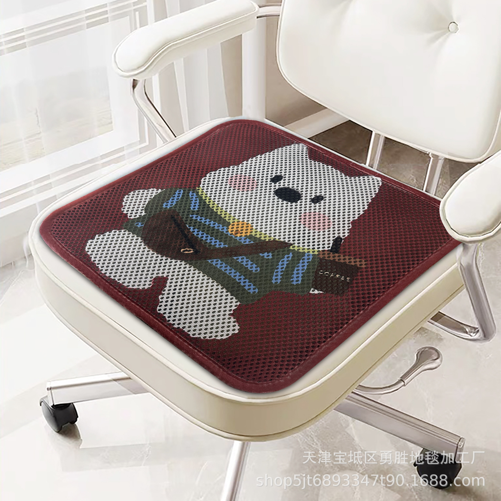 卡通家用椅子坐垫办公室夏季凉垫三明治可爱通透气屁股垫四季通用