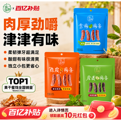 【溜溜梅梅条】陈皮雪梅梅条无核话梅酸甜梅子干办公室休闲零食