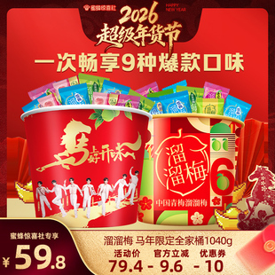 【超级年货节】溜溜梅520g新年全家桶双桶零食酸梅子解腻多口味