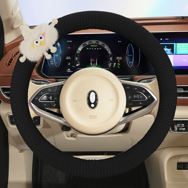 适用吉利远景X3X6星越L帝豪S GSGL缤越博越L缤瑞方向盘套冬季毛绒