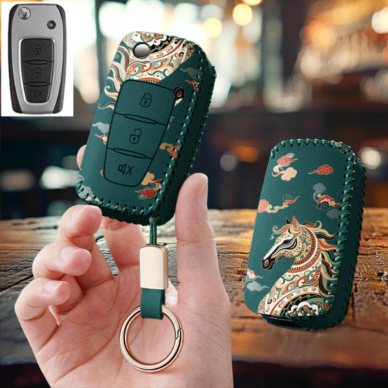 适用铁将军6163汽车钥匙套防盗报警遥控器豪迈保护套扣男女全包壳