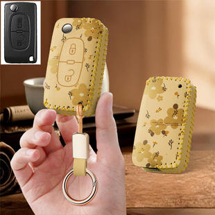 适用东风标致老款 标志308汽车钥匙套207保护套307包508壳扣女高级