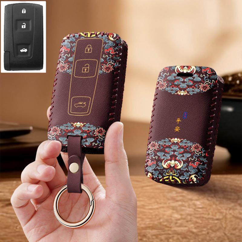 适用丰田皇冠十二06普锐斯08老款12代07汽车钥匙套14包13壳扣女男