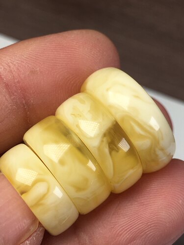 原矿俄料蜜蜡金白跑环指环尾戒全品精工纯天然假一罚十一物一价