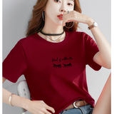 2026新款白色短袖T恤女夏装纯棉宽松修身气质圆领半袖体恤上衣潮