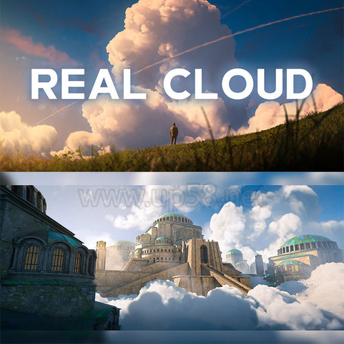 Blender真实云插件Real Cloud Pro汉化版+200云资产库+中文教程