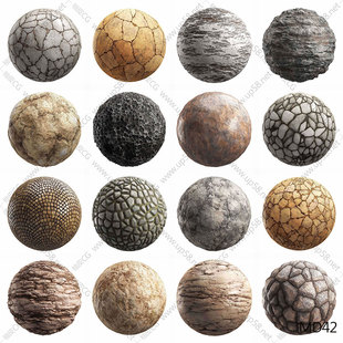 3dmax C4D KeyShot Maya VRay岩石岩浆石材材质8K无缝贴图素材库