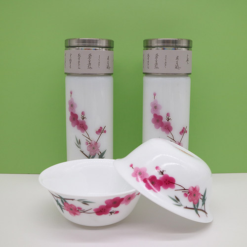 会销礼品 毛瓷碗 7501碗玉瓷 翠竹梅花饭碗 家用饭碗 旅销赠品碗