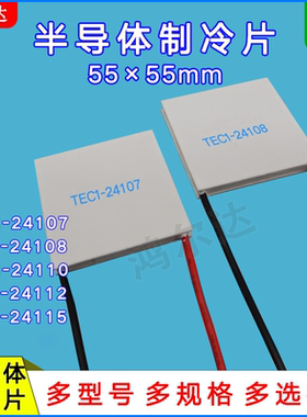 55*55MM半导体制冷片TEC1-24107/24108/24110/241012/24115/28V