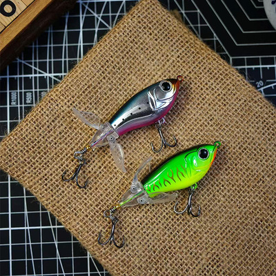 双螺旋水面系拖拉机翘嘴鲈鱼假饵