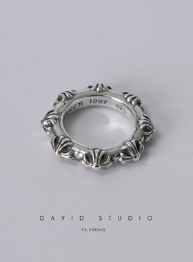 davids925纯银十字架戒指