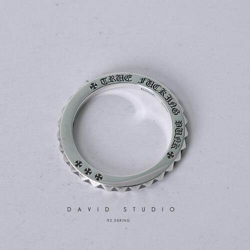 david925纯银十字架薄款戒指